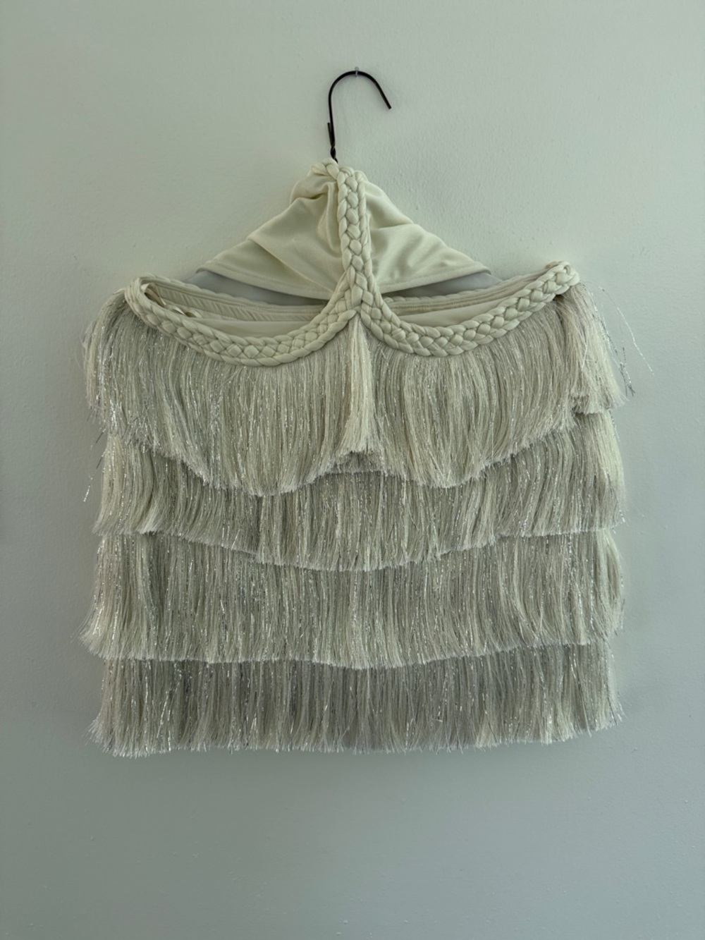 PatBO off-white fringe cutout mini dress - Picture 4 of 9